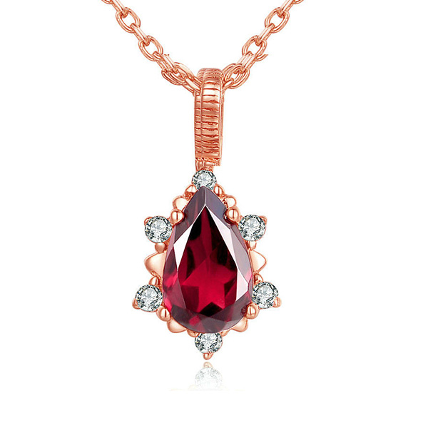 red garnet necklace