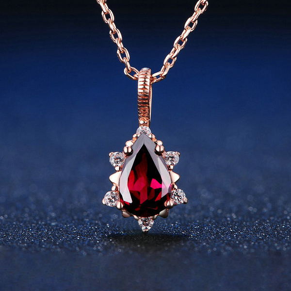 natural garnet pendant