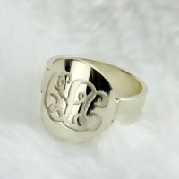 Cut out Monogram Ring