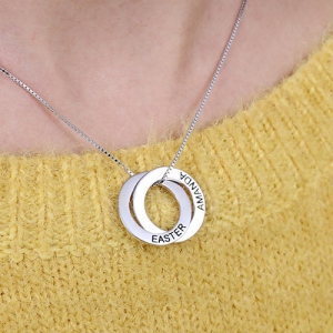 two rings necklace 