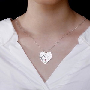 triple heart necklace