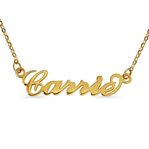 Personalized Solid Gold Name Necklace Gift for Her in 10K/14k/18K Valentine's Day Gift
