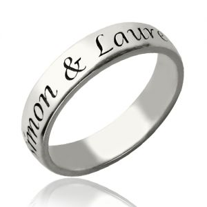 Personalized Promise Name Ring Sterling Silver