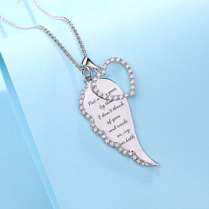heart and wing necklace