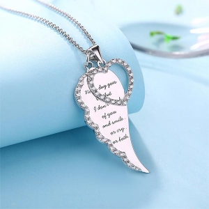 sterling silver wing necklace 