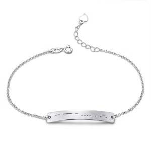 Personalisiertes Armband mit Morsecode in Sterlingsilber