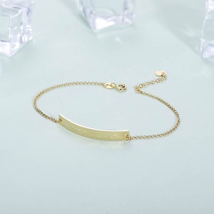 Personalisiertes Armband mit Morsecode in Gold