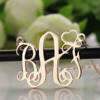 Rose Gold Initial Necklace