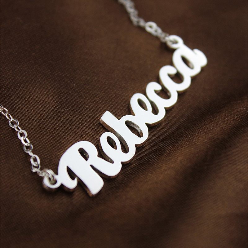 Custom Name Names Necklaces Sterling Silver Or Gold Plated Any Names 15 Fonts 