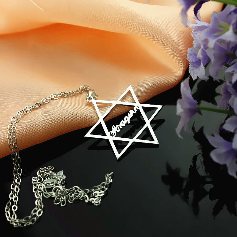 Six Pointed Star Name Necklace