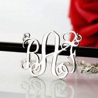 Sterling Silver Monogram Initial Necklace