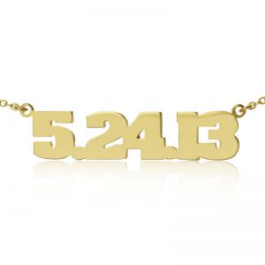 A Lucky Necklace -Personalized Solid Gold Lucky Number Necklace
