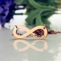 Lovely Solid Rose Gold Infinity Name Necklace