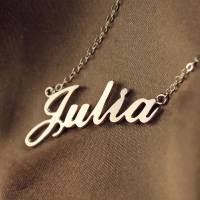 Solid Rose Gold Julia Style Name Necklace