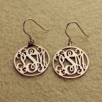 monogram earrings