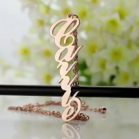 Vertical Carrie  Name Necklace
