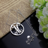 White Gold Initial Charm
