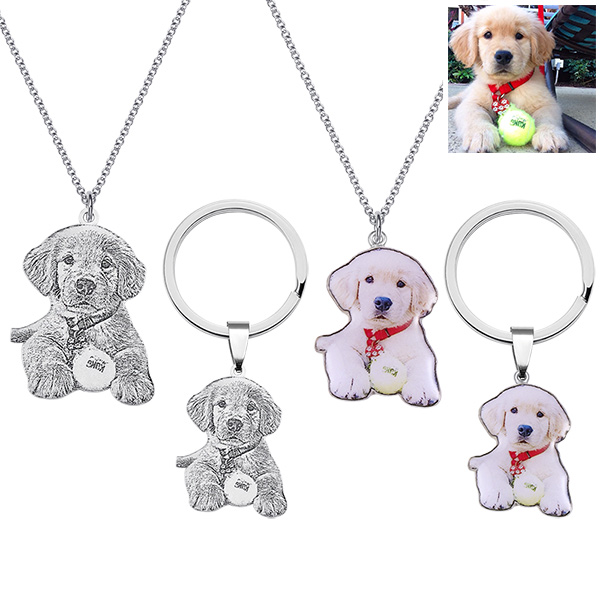 Personalized Pet Photo Keychain&Necklace