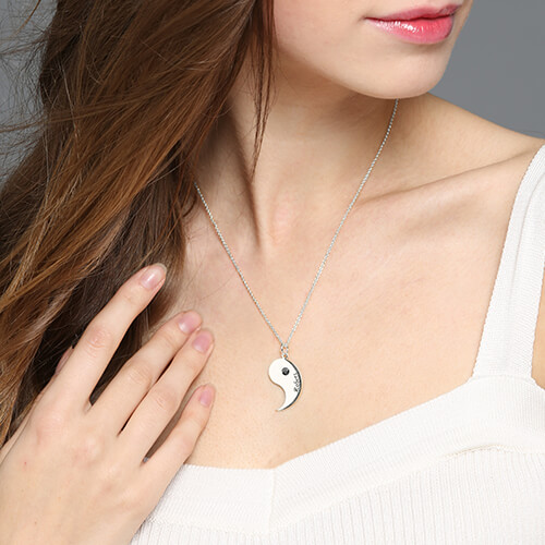 Design Yin Yang Pendant Necklace Couple Friend Friendship Jewelry Gift Best PN 