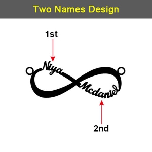 Personalized Infinity Name Necklace Stainless Steel