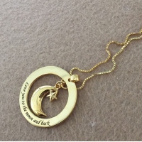 Personalized Love Necklace with Name & Phrase 18k Gold Plated