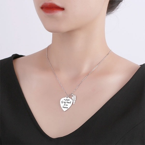 Heart Necklace with Wing