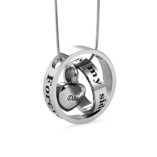 YH,Jewelry Urn,Necklace Urn,Cremation Urn Pendant,Stainless Steel Pendant,Urn 