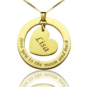 Personalized Promise Necklace with Name & Phrase 18k Gold Plated