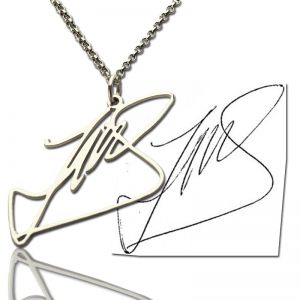 Silver Grace Your Own Signature Custom Necklace