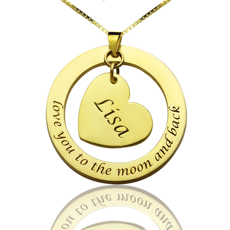 Colar personalizado “Gosto de ti até à lua e da lua até aqui”