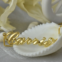 Excellent Personalized 3D Carrie Name Necklace 18K Gold Plating