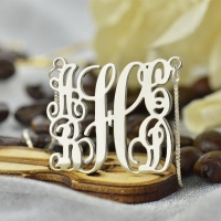 Personalized Family Monogram Necklace for Mom