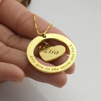 Personalized Promise Necklace with Name & Phrase 18k Gold Plated