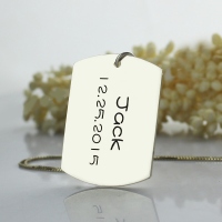 Personalized ID Dog Tag Necklace with Name