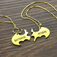 Personalized Puzzle Friend Name Necklace 18K Gold Plated