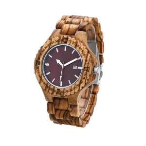 Wooden Watch With Calendar