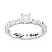 Personalized Solitaire Engagement Ring
