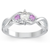 Infinity 3-Stone Promise Ring