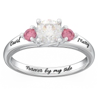 3-Stone Name Promise Ring