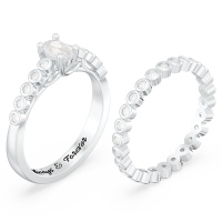 Oval Halo Wedding Ring Sets