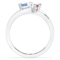Inverted Twin Trillion Cut Ring